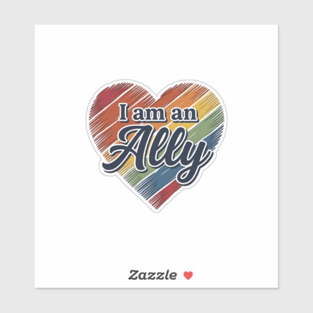 Rainbow Ally Heart Vector Shirt Design_1 (Sheet)