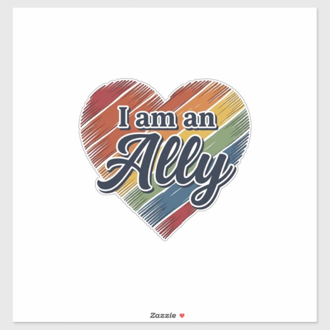 Rainbow Ally Heart Vector Shirt Design_1 (Sheet)