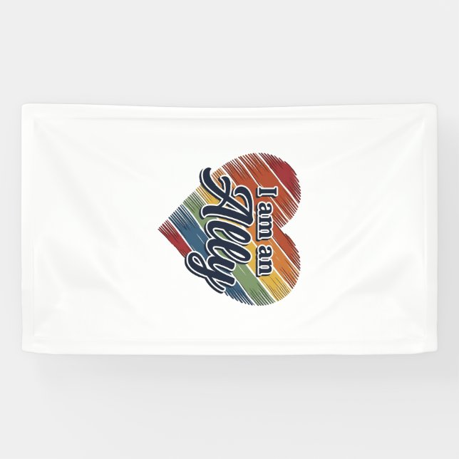 Rainbow Ally Heart Vector Shirt Design_1 Banner (Horizontal)