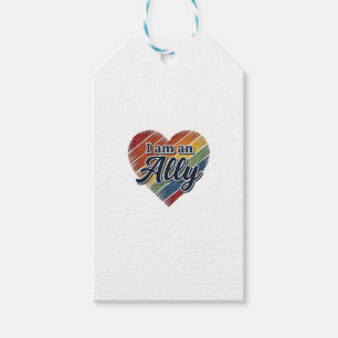 Rainbow Ally Heart Vector Shirt Design_1 Gift Tags