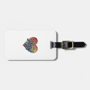 Rainbow Ally Heart Vector Shirt Design_1 Luggage Tag