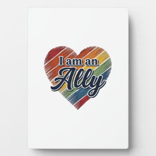 Rainbow Ally Heart Vector Shirt Design_1 Plaque