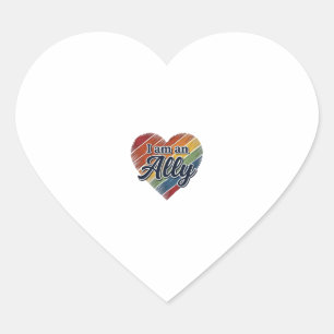 Rainbow Ally Heart Vector Shirt Design_1 Sticker