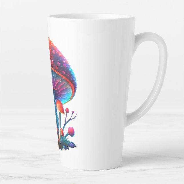Rainbow Amanita Muscaria Latte Mug (Right)