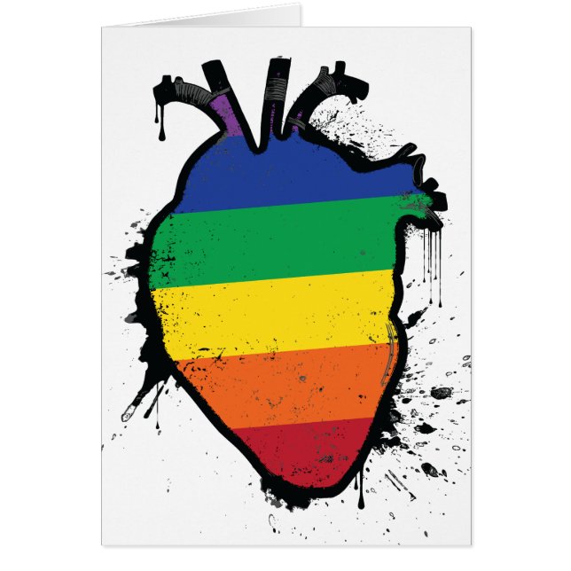 rainbow anatomical heart (Front)