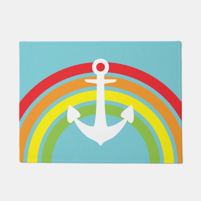 Rainbow Anchor Doormat (Front)