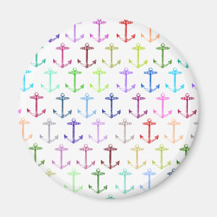 Rainbow anchor pattern magnet