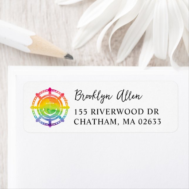 Rainbow Anchor Rope Nautical LGBT Wedding (Insitu)