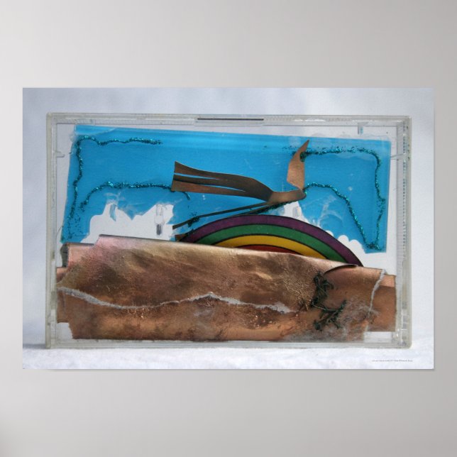 Rainbow and Abstract Bird K7 1986 Mixed-media P Poster (Front)