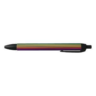 Rainbow and black stripes black ink pen