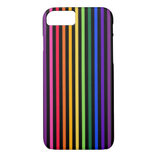 Rainbow and black stripes iPhone 8/7 case