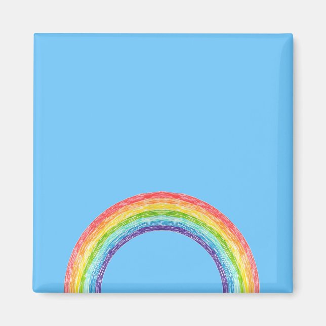 Rainbow and blue sky magnet (Front)