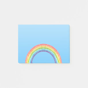Rainbow and blue sky post-it notes