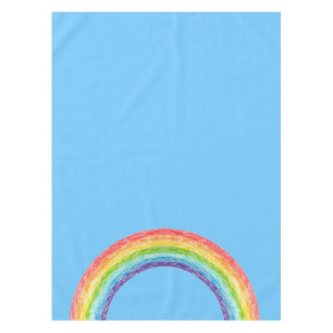 Rainbow and blue sky tablecloth