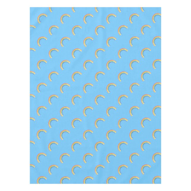 Rainbow and blue sky tablecloth (Front)