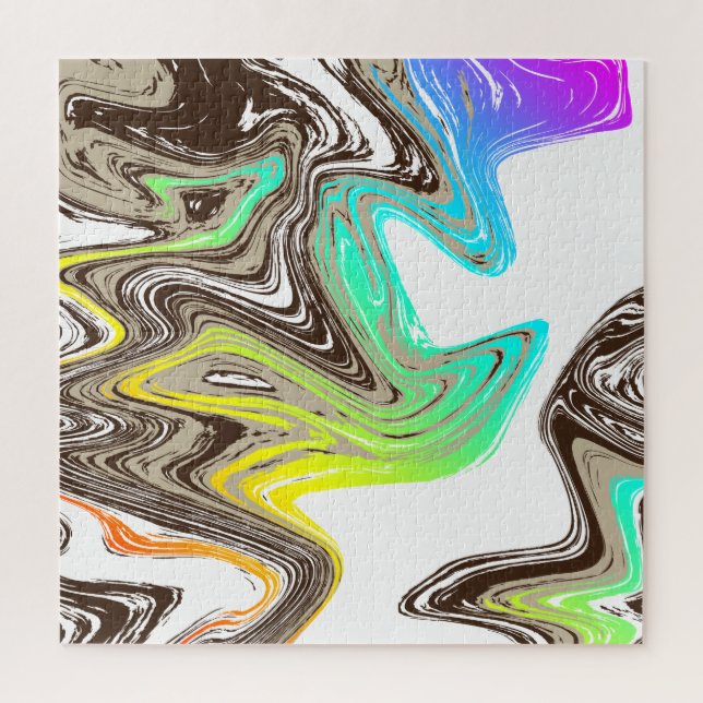 rainbow and chocolate strokes jigsaw puzzle (Vertical)