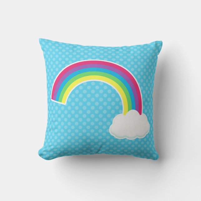 Rainbow and Cloud Cushion (Front)