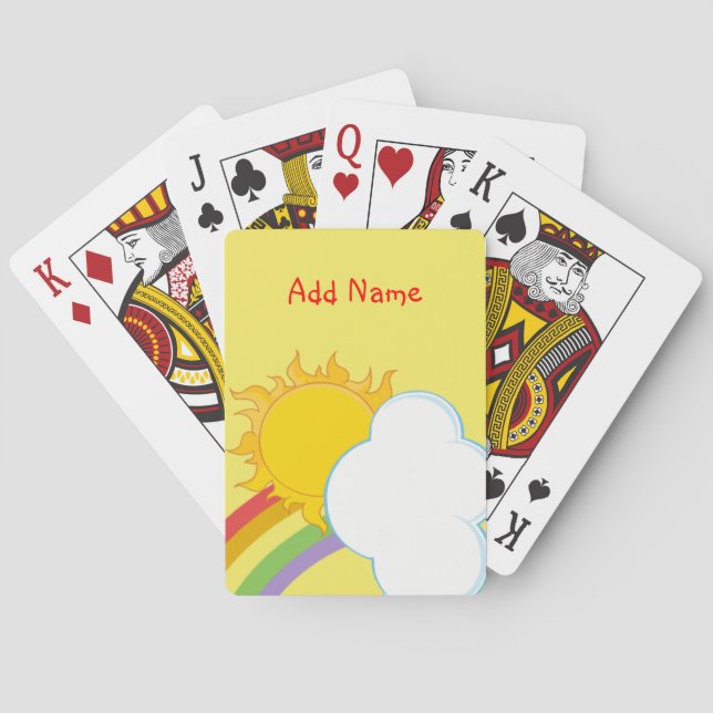 Rainbow and Clouds Playing Cards (Back)