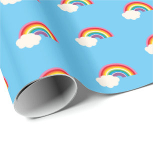 Rainbow And Clouds Wrapping Paper