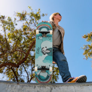 Rainbow and Dog Skateboard
