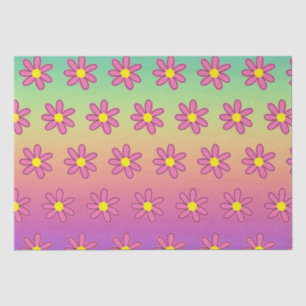 Rainbow and Flowers Tissue Paper