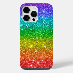 Rainbow and Glitter iPhone 14 Pro Max Case