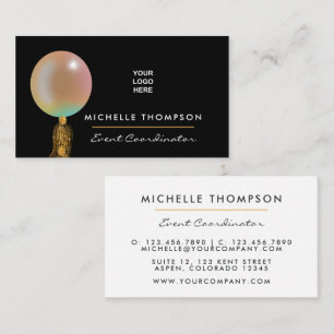 Rainbow and Gold Business Card