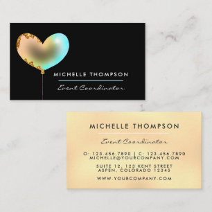 Rainbow and Gold Business Card