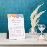 Rainbow And Gold Watercolor Agate Price List Plaque<br><div class="desc">Rainbow And Gold Watercolor Agate Price List plaque. This design features colorful rainbow agate in a contemporary artsy style accented with gold glitter edges. This bright girly design is perfect for any professional business woman looking for a fun artistic corporate idenity. Perfect for an event planner, makeup artist, hair stylist,...</div>