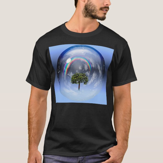 Rainbow and green tree T-Shirt (Front)