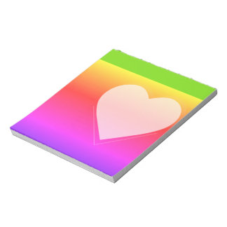 Rainbow and heart post-it notes