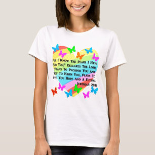 RAINBOW AND HEARTS JEREMIAH 29:11 T-Shirt