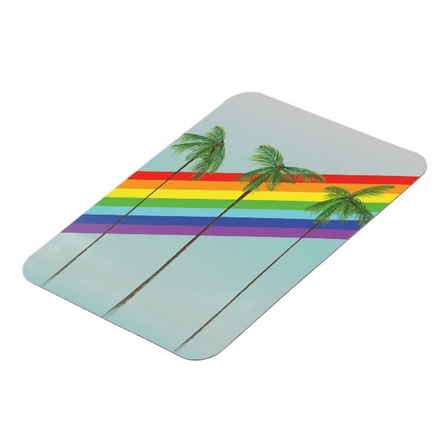 Rainbow and Palms Magnet (Left Side)