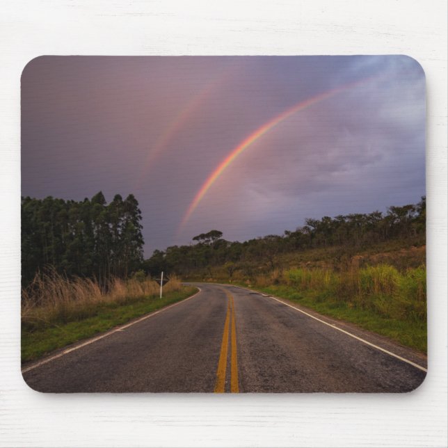 Rainbow And Road Mouse Mat (Front)