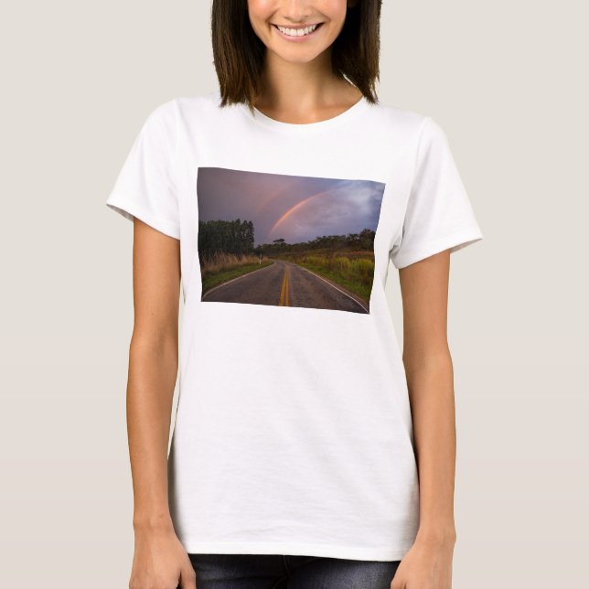 Rainbow And Road T-Shirt (Front)