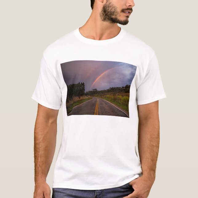 Rainbow And Road T-Shirt (Front)