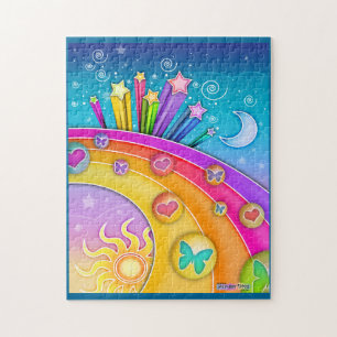 Rainbow and Stars Pop Art Puzzle