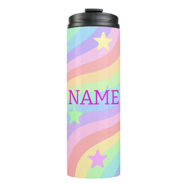 Rainbow and stars thermal tumbler (Front)