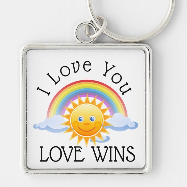 Rainbow and Sunshine Key Ring (Front)