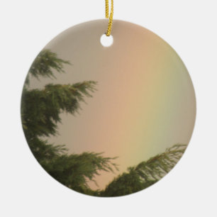 Rainbow and Trees Ornament