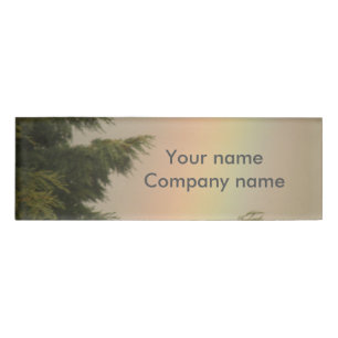 Rainbow and Trees Personalised Name Tag