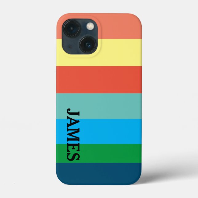 Rainbow and your name  iPhone / iPad case (Back)