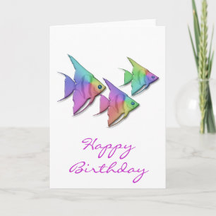 Rainbow Angel Fish Card