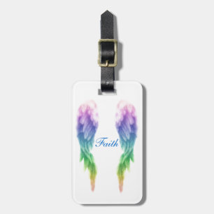 Rainbow Angel Wings Luggage Tag