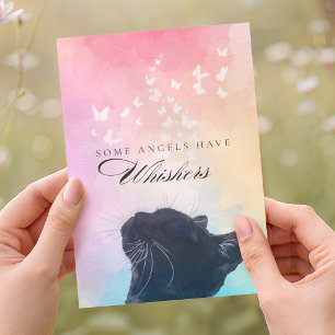 Rainbow Angels Have Whiskers Cat Loss Sympathy Card