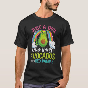 Rainbow Animal Just A Girl Who Loves Avocados And T-Shirt