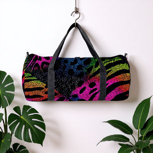 Rainbow Animal Mashup  Duffle Bag