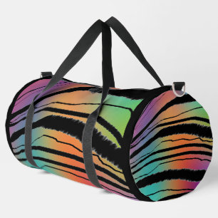 Rainbow Animal Print Athletic Gym Carry On  Duffle Bag