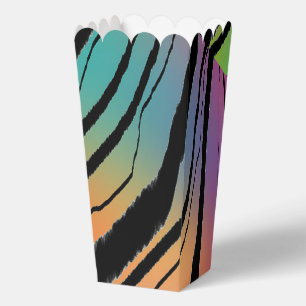Rainbow Animal Print Popcorn  Favour Box