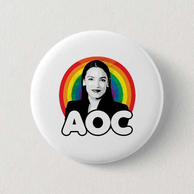 Rainbow AOC 6 Cm Round Badge (Front)